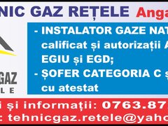 Angajam instalator gaze naturale calificat si autorizat